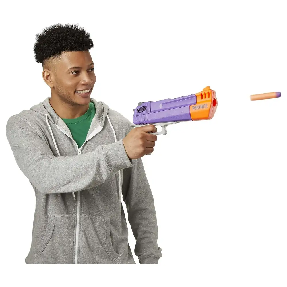 Nerf Fortnite HC-E Mega Dart Blaster with 3 Official Nerf Mega Darts, Front-Load Single-Shot Toy Blaster, No Batteries Required - E7510 - Image 7