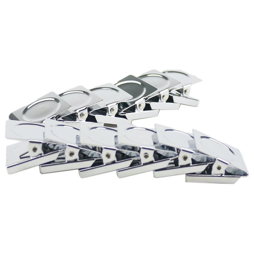 Ogrmar 12 Pack Magnetic Metal Clips 1.5 Inch, Stainless Steel Fridge and Whiteboard Memo Note Clips with 2 cm Opening, Silver - Image 5