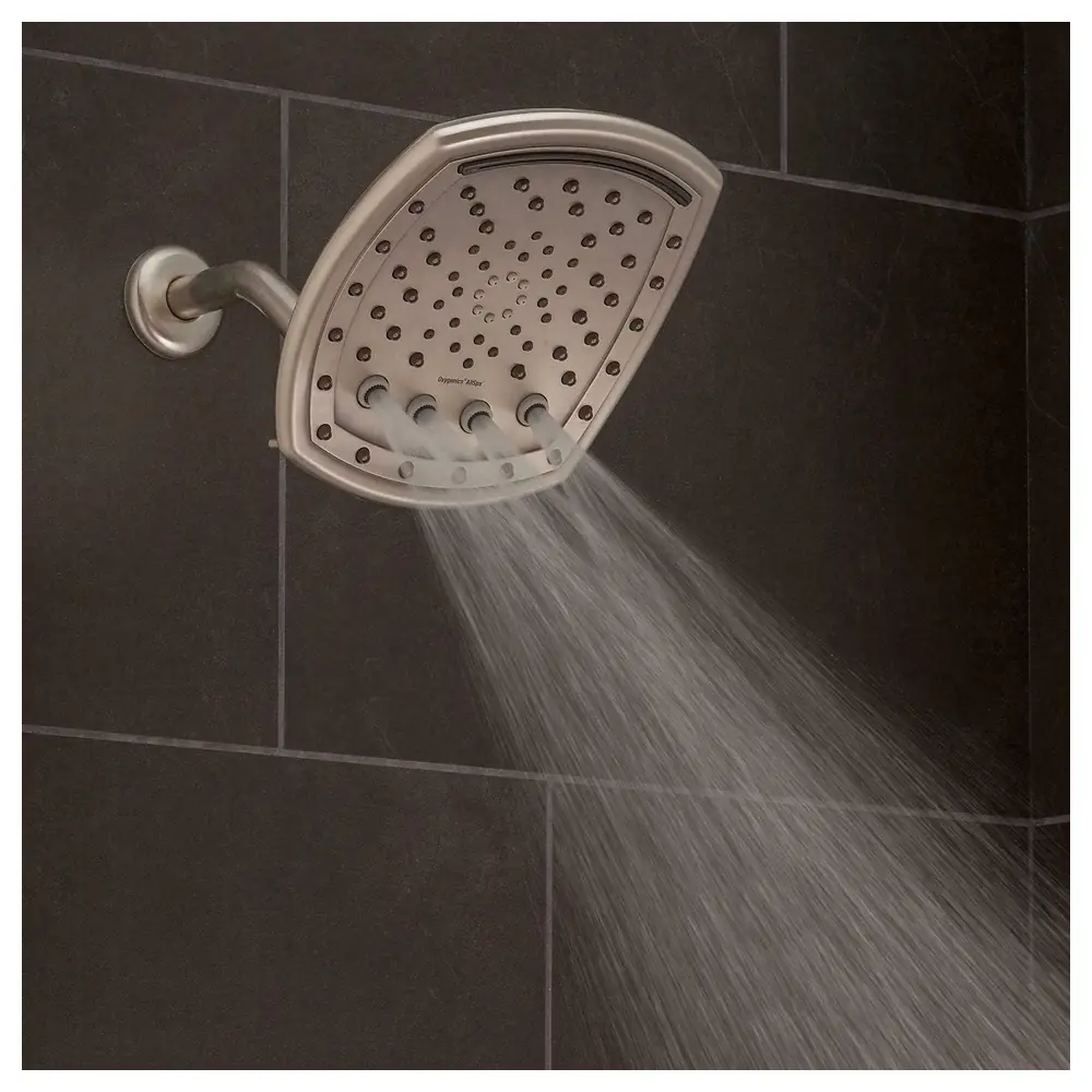 Oxygenics AllSpa 7-Setting Rain Shower System, Wall Mount Rain Shower Head with Jet and Sheet Spray Modes, Brushed Nickel - Image 5