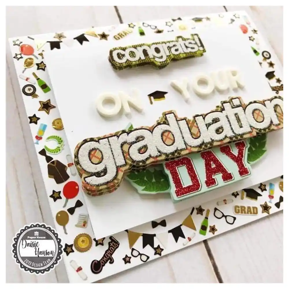 Paper House Productions Graduation Day 3D Dimensional Stickers, 12 Piece Embellished Scrapbook Sticker Pack, Acid and Lignin Free - STDM-0189E - Image 3