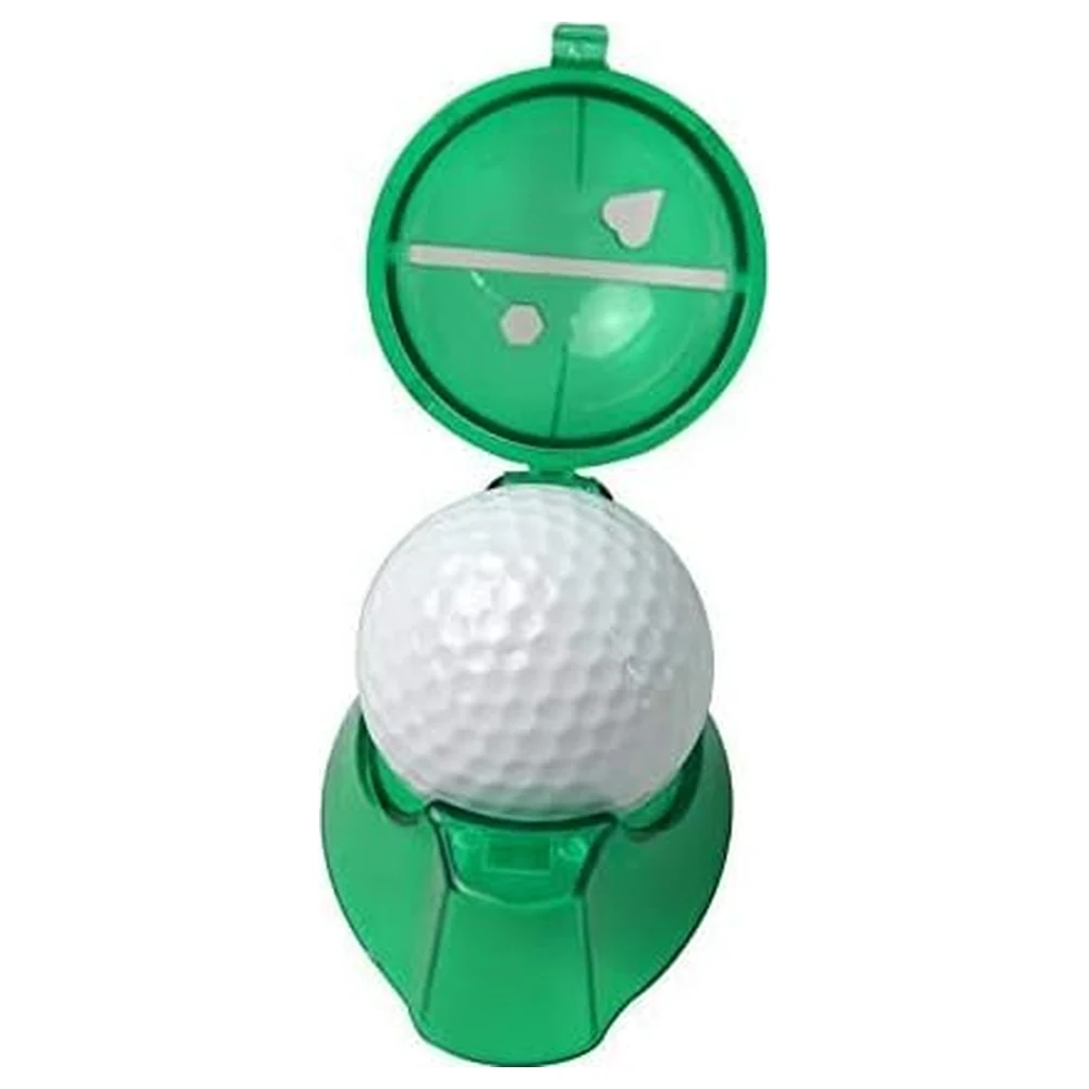 Play Eagle Ball Liner Marker Alignment Tool with Marker Pen, Hinged Transparent Green Template for Straight Putting Lines - Image 6