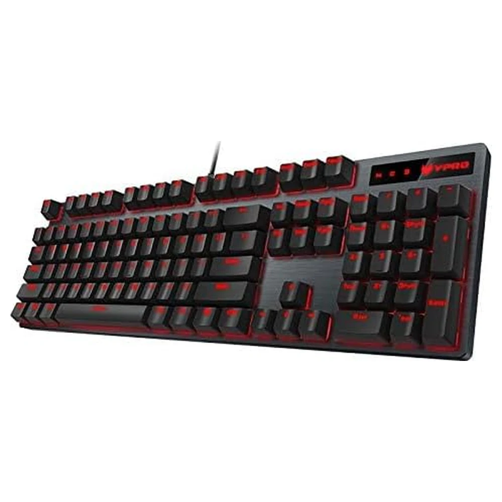 Rapoo V580 Backlit Mechanical Gaming Keyboard with Optical Switches, IP68 Dust and Water Resistance, Red Backlight with 21 Modes, Black - V580 - Image 2