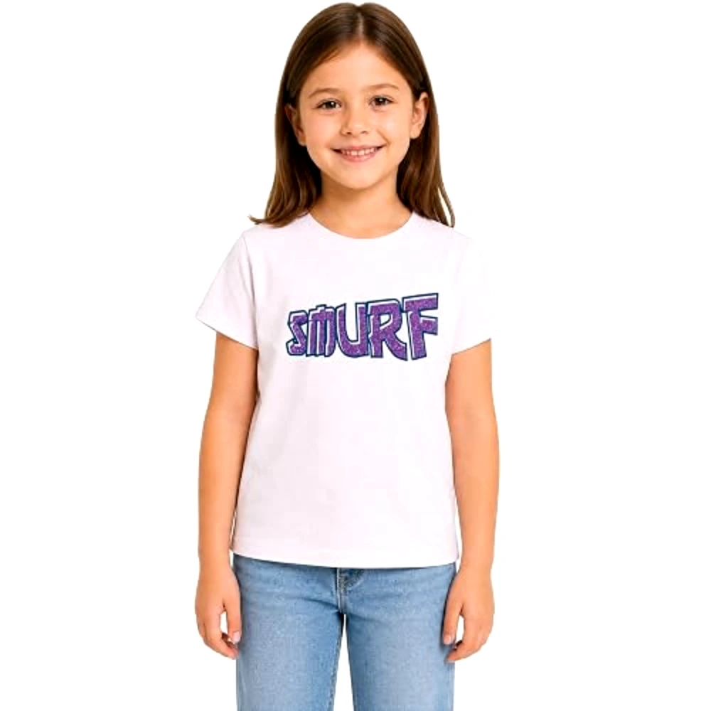 The Smurfs Manga Style Girls T-Shirt, 100 Percent Cotton, Crew Neck, Regular Fit, Casual Wear, 3-4 Years, Lilac - TU25942-3-4 - Image 3