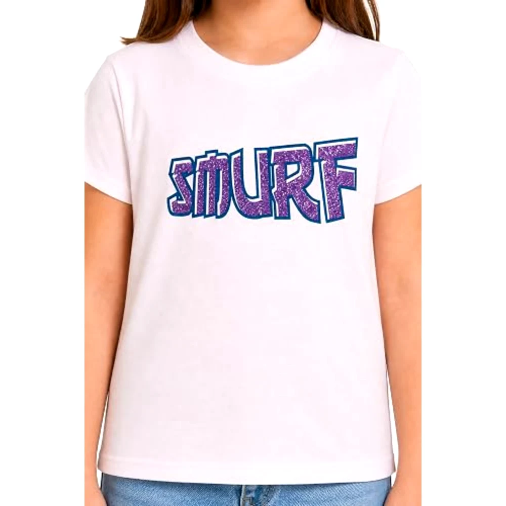 The Smurfs Manga Style Girls T-Shirt, 100 Percent Cotton, Crew Neck, Regular Fit, Casual Wear, 5-6 Years, Lilac - TU25942-5-6 - Image 4