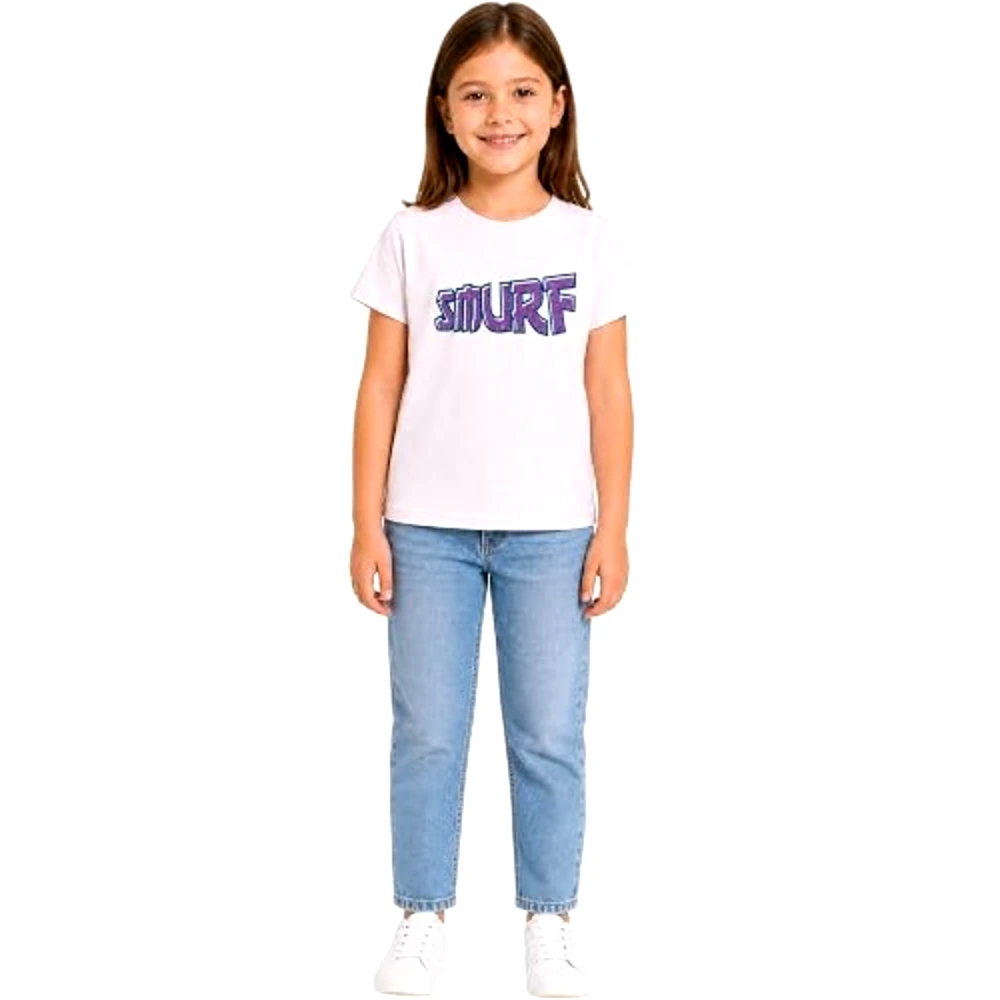 The Smurfs Manga Style Girls T-Shirt, 100 Percent Cotton, Crew Neck, Regular Fit, Casual Wear, 7-8 Years, Lilac - TU25942-7-8 - Image 5