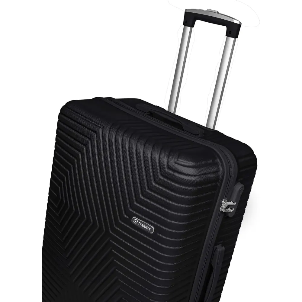 TrekKit Suitcase Set of 2 Pieces with Duffle Bag, 20, 28-Inch ABS Hard-Shell Luggage, 4 Spinner Wheels, Combination Lock and Family Travel Storage, Black - D-JNX01-2-Black - Image 8