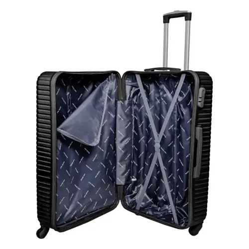 TrekKit Suitcase Set of 3 Pieces with Duffle Bag, 20, 24, 28-Inch ABS Hard-Shell Luggage, 4 Spinner Wheels, Combination Lock and Family Travel Storage, Black - D-JNX01-3-Black - Image 8