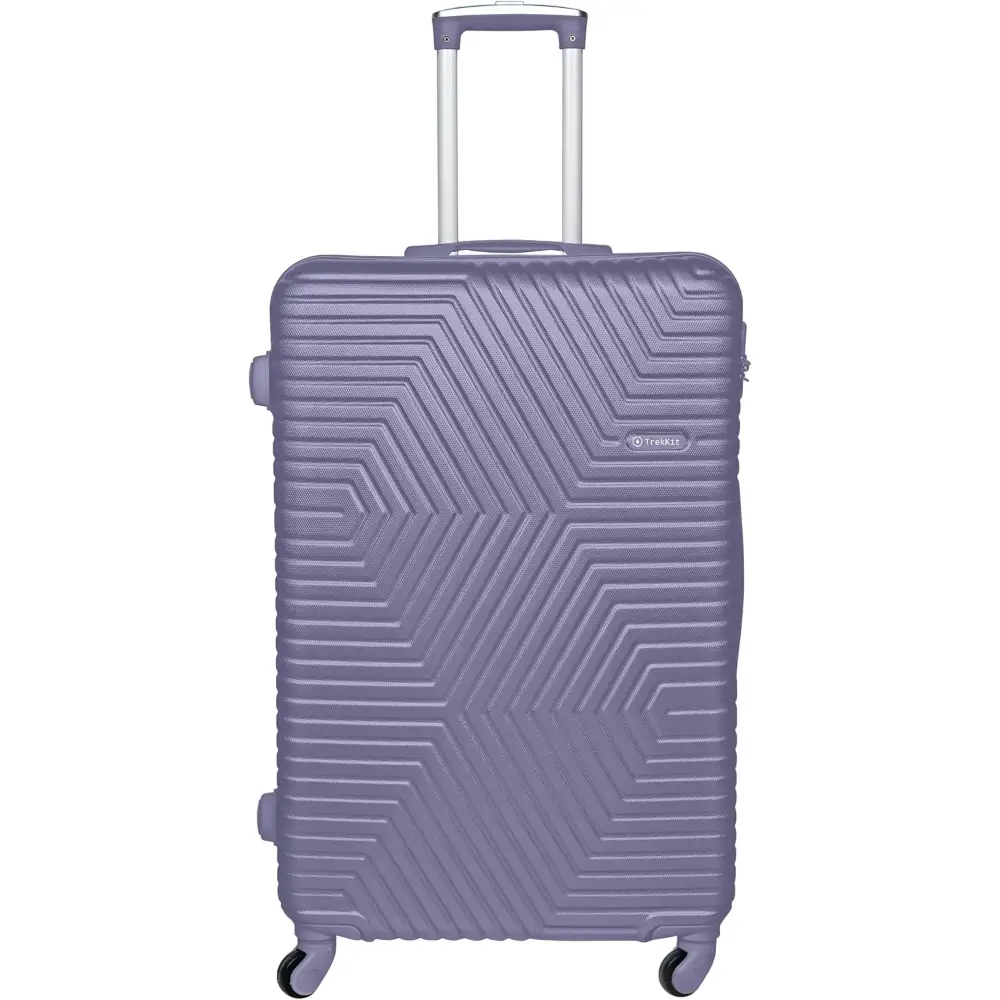 TrekKit Suitcase with Duffle Bag, 28-Inch ABS Hard-Shell Luggage, 4 Spinner Wheels, Combination Lock and Family Travel Storage, Purple - D-JNX01-28-Purple - Image 2
