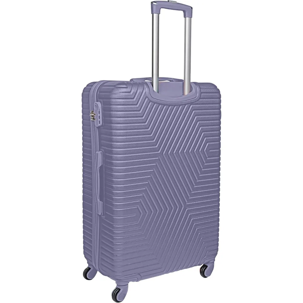 TrekKit Suitcase with Duffle Bag, 28-Inch ABS Hard-Shell Luggage, 4 Spinner Wheels, Combination Lock and Family Travel Storage, Purple - D-JNX01-28-Purple - Image 4