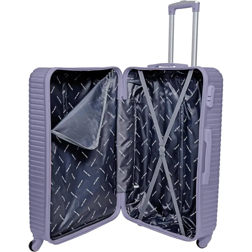 TrekKit Suitcase with Duffle Bag, 28-Inch ABS Hard-Shell Luggage, 4 Spinner Wheels, Combination Lock and Family Travel Storage, Purple - D-JNX01-28-Purple - Image 6