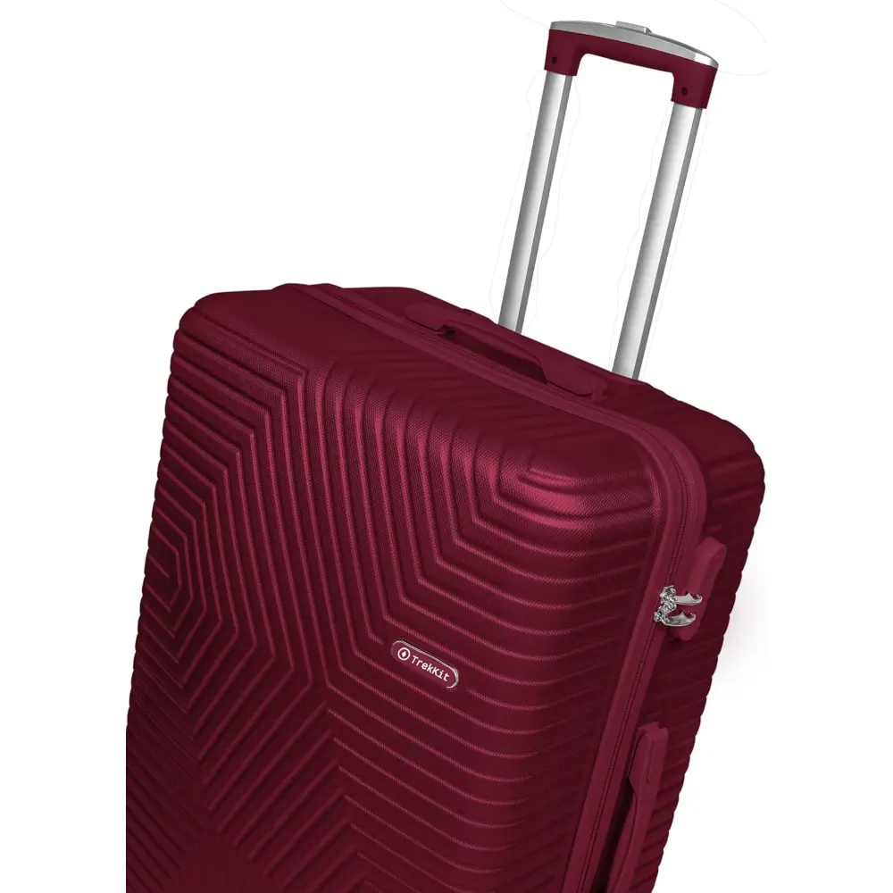 TrekKit Suitcase with Duffle Bag, 28-Inch ABS Hard-Shell Luggage, 4 Spinner Wheels, Combination Lock and Family Travel Storage, Red - D-JNX01-28-Red - Image 8