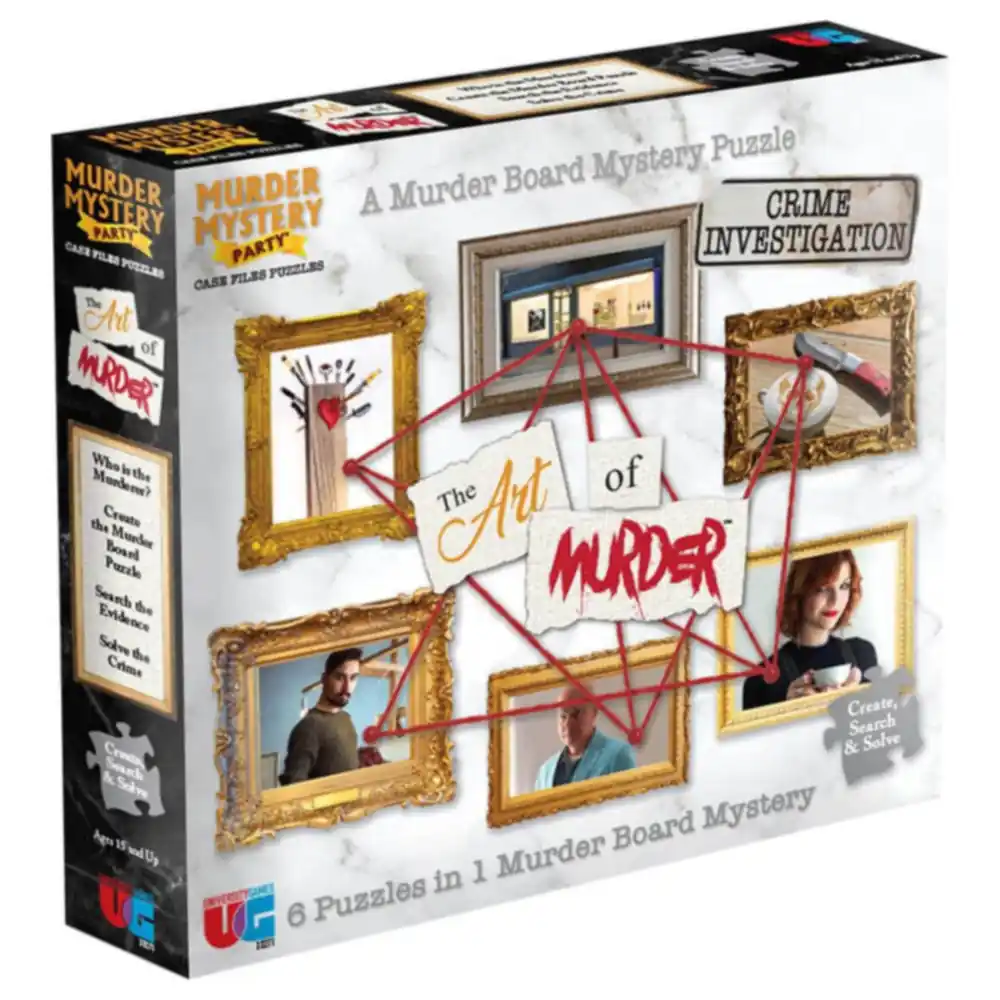 University Games Murder Mystery Party Case Files The Art of Murder Jigsaw Puzzle, 1000 Pieces Murder Board Mystery with Evidence Puzzles - 33271 - Image 2
