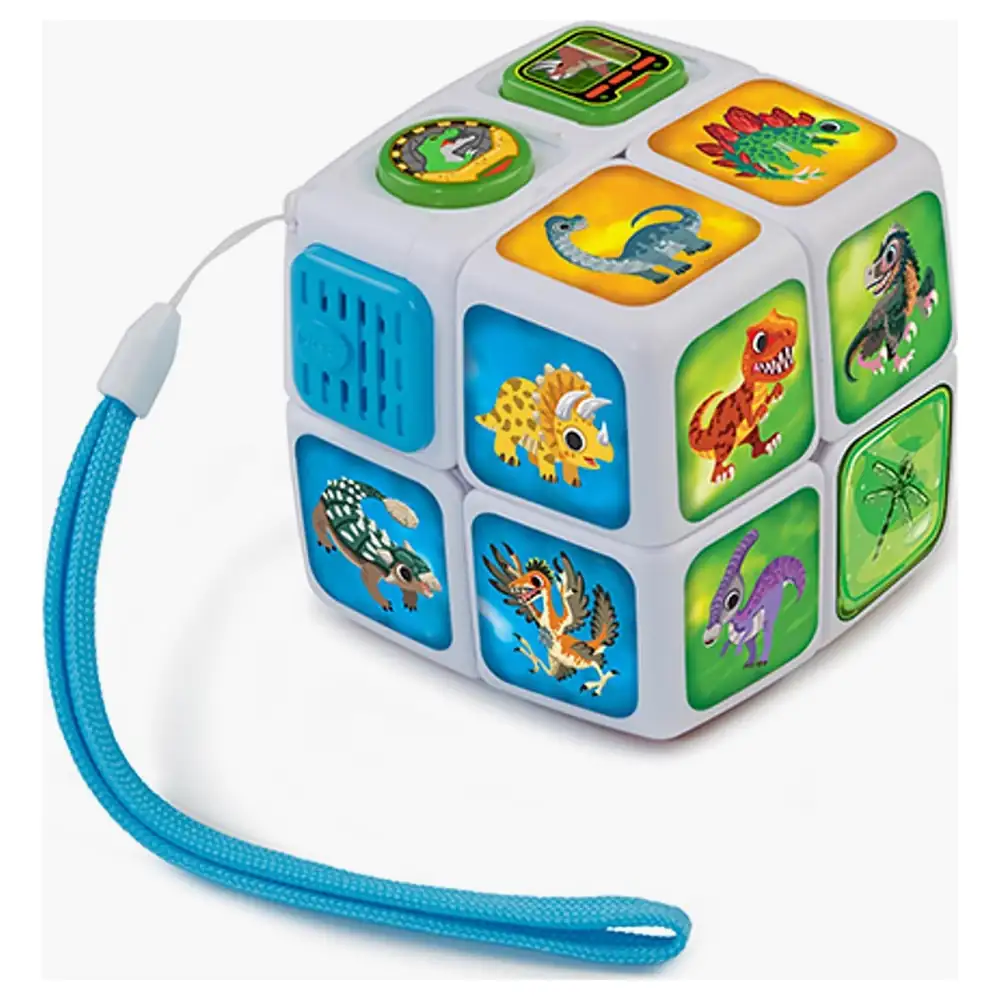 VTech Cube Adventures Dino Discoveries Twisting Learning Cube with Dinosaur Facts, Mission Mode and Timed Quiz, 3 Ways to Play, 4+ Years - VT80-573603
