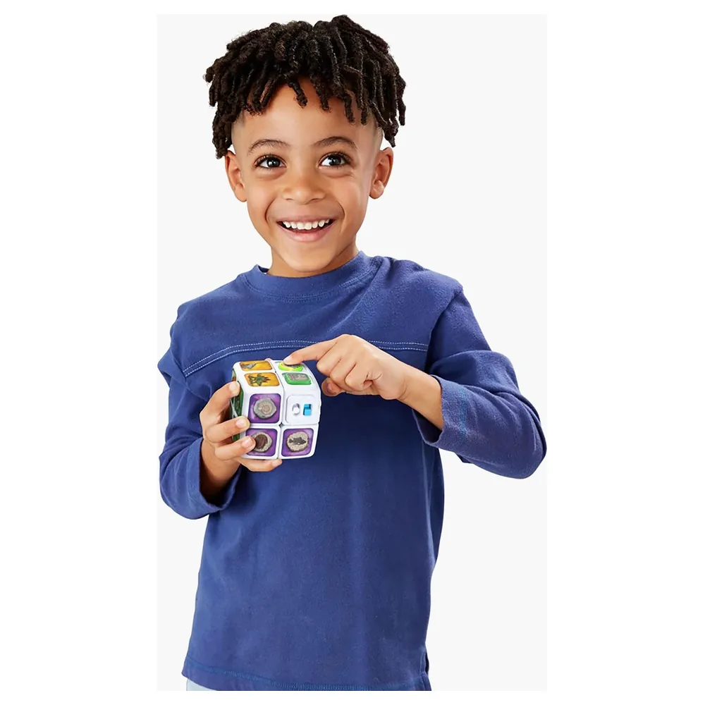 VTech Cube Adventures Dino Discoveries Twisting Learning Cube with Dinosaur Facts, Mission Mode and Timed Quiz, 3 Ways to Play, 4+ Years - VT80-573603 - Image 4