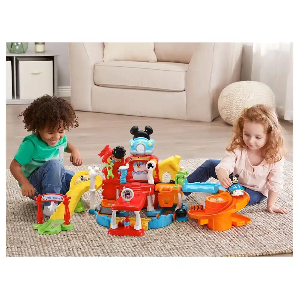 VTech Disney Mickey Mouse Gas & Go Repair Shop Playset with Mickey Mouse Truck, 7 SmartPoint Locations, Repair Lift and Car Wash, 75+ Sounds - VT80-534803 - Image 6