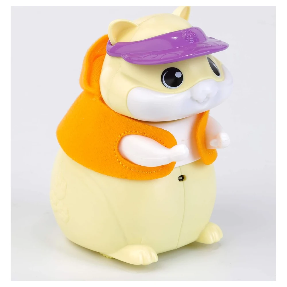 VTech PetSqueaks Sunny the Hamster Pocket-Size Robotic Pet with 3 Sensors, Scurrying Movement, Light-Up Cheeks and 3 Accessories - VT80-195663 - Image 3