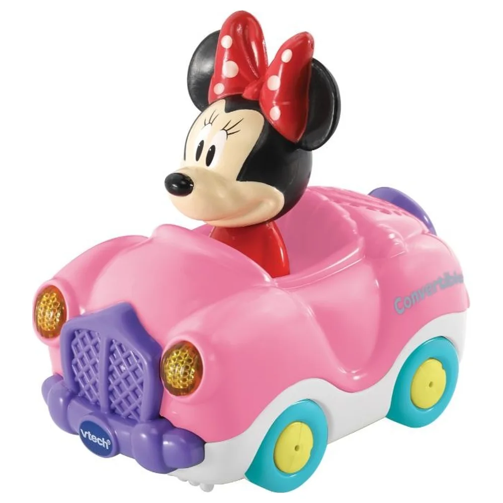 VTech Toot-Toot Drivers Minnie Mouse Convertible Light-Up Toy Car with Phrases, 3 Sing-Along Songs, 6 Melodies and SmartPoint Play - VT80-511103