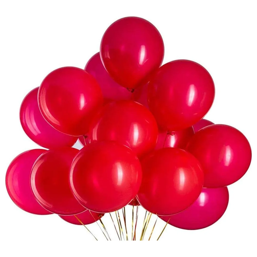 ZOOYOO 12 Inch Red Latex Balloons Pack of 100, 3.2g Thick Helium Quality Party Balloons for Birthdays, Weddings and Baby Showers