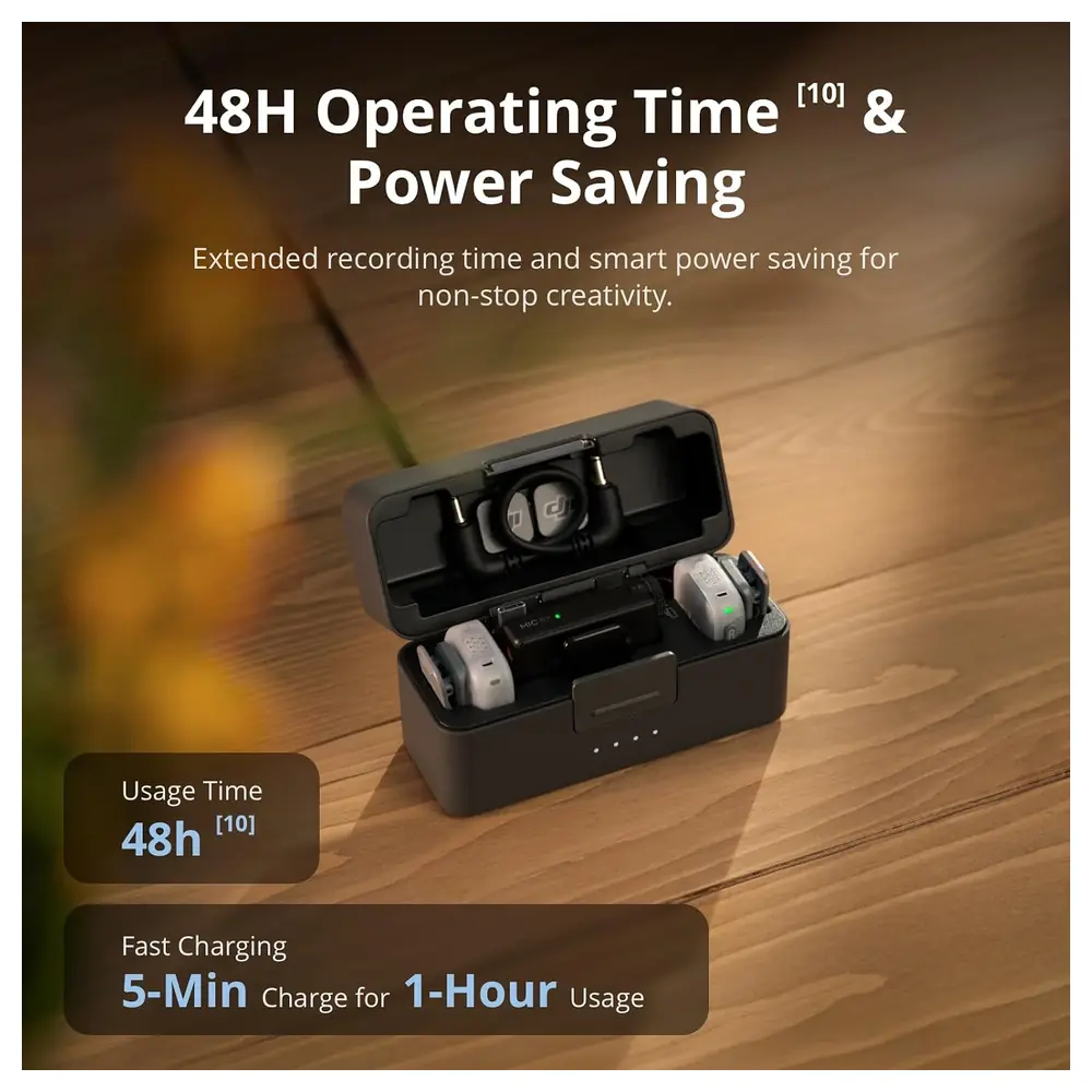 DJI Mic Mini 2 Wireless Microphone Kit with 2 Transmitters, Mobile Receiver and Charging Case for iPhone, Android, Tablet and PC, Noise Cancelling - Image 5