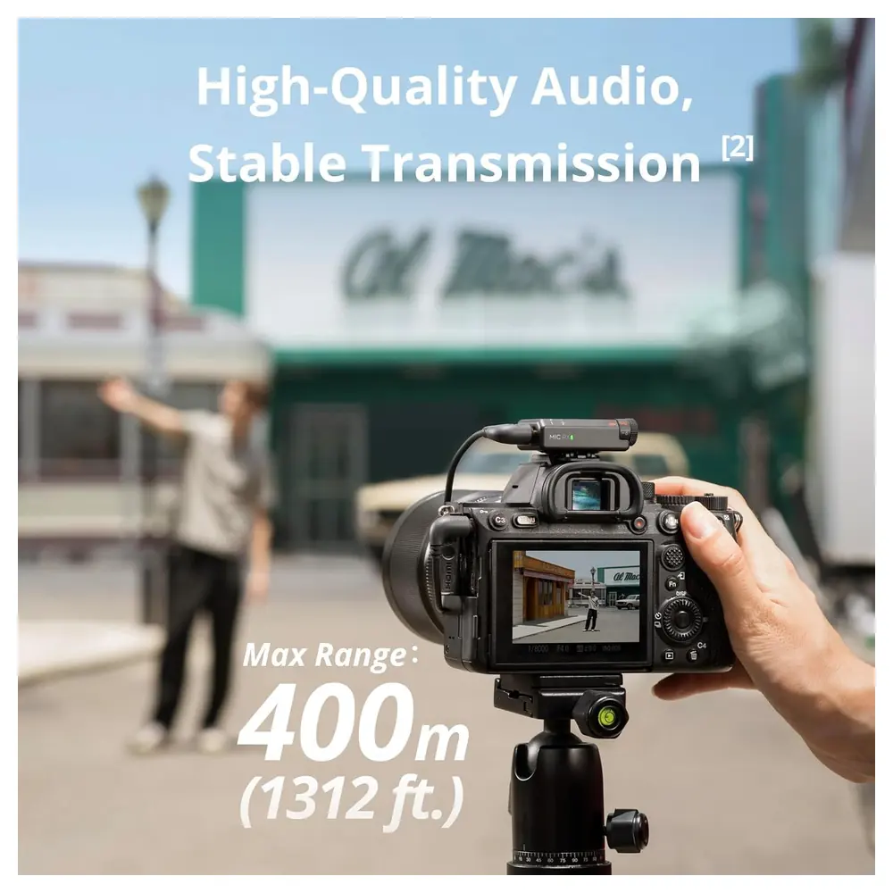 DJI Mic Mini Wireless Microphone 1 TX + 1 RX, Ultralight 10g Transmitter, 400m Range, Two-Level Noise Cancelling, Automatic Limiting, for Camera and Phone - Image 6