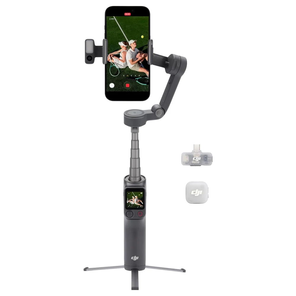 DJI Osmo Mobile 8P Creator Combo Phone Gimbal with Mic Mini 2 Transmitter, Mic Series Mobile Receiver, Multifunctional Module 2 and FrameTap Remote - Image 4