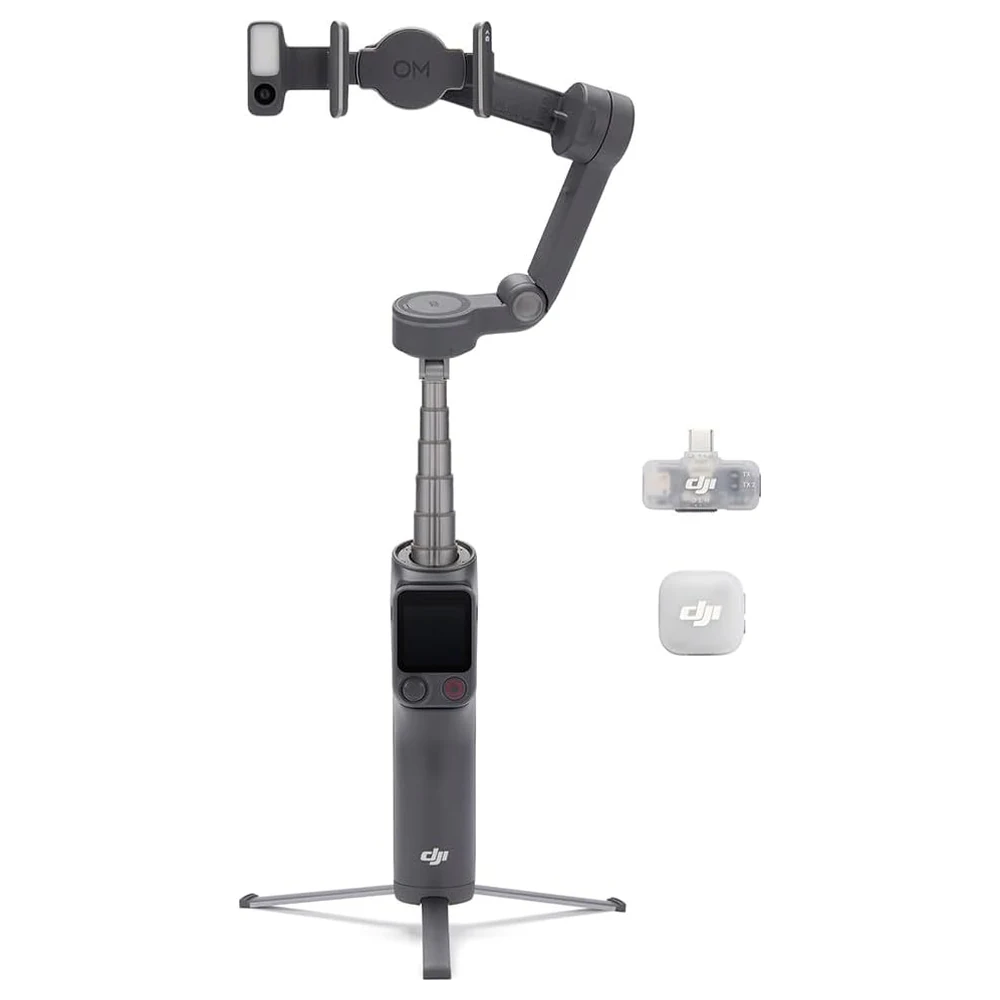 DJI Osmo Mobile 8P Creator Combo Phone Gimbal with Mic Mini 2 Transmitter, Mic Series Mobile Receiver, Multifunctional Module 2 and FrameTap Remote - Image 7