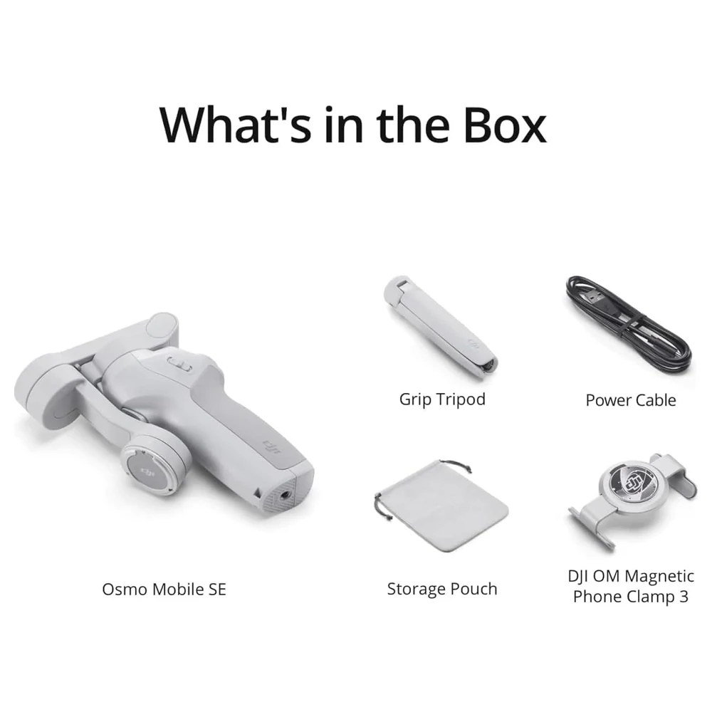 DJI Osmo Mobile SE 3-Axis Smartphone Gimbal Stabilizer, Foldable Magnetic Quick-Release Design, ActiveTrack Subject Tracking, Grip Tripod Included, Grey - Image 6