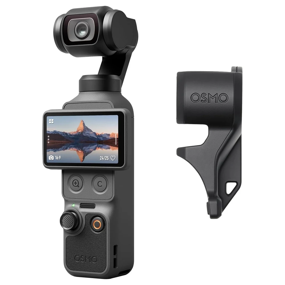 DJI Osmo Pocket 4 Standard Combo Vlog Camera with Handle, Gimbal Clamp and Pouch, 1-Inch CMOS, 4K 240fps Slow Motion, 3-Axis Gimbal, 107GB Built-in Storage