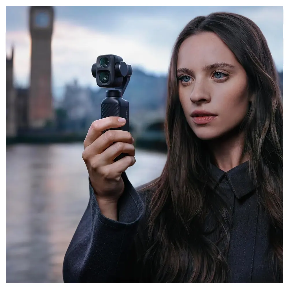 DJI Osmo Pocket 4P Vlog Combo Dual-Camera Gimbal Vlog Camera with Fill Light, Mic Mini 2 Transmitter, Osmo FrameTap and Mini Tripod, 1-Inch CMOS, 4K 240fps - Image 2