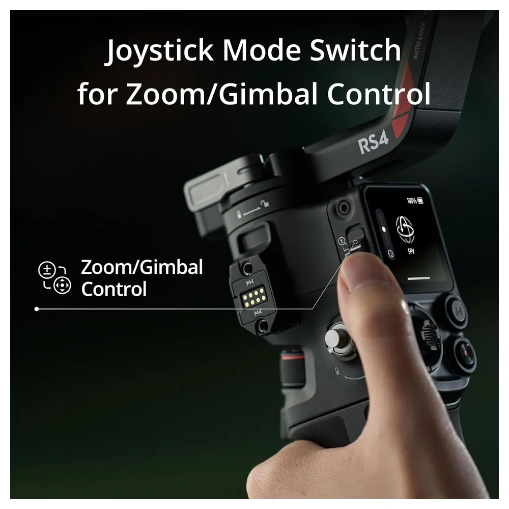 DJI RS 4 3-Axis Gimbal Stabilizer for Mirrorless Cameras, 3 kg Payload, 2nd-Gen Native Vertical Shooting, Joystick Mode Switch, Teflon-Coated Arms, 12-Hour Runtime - Image 3
