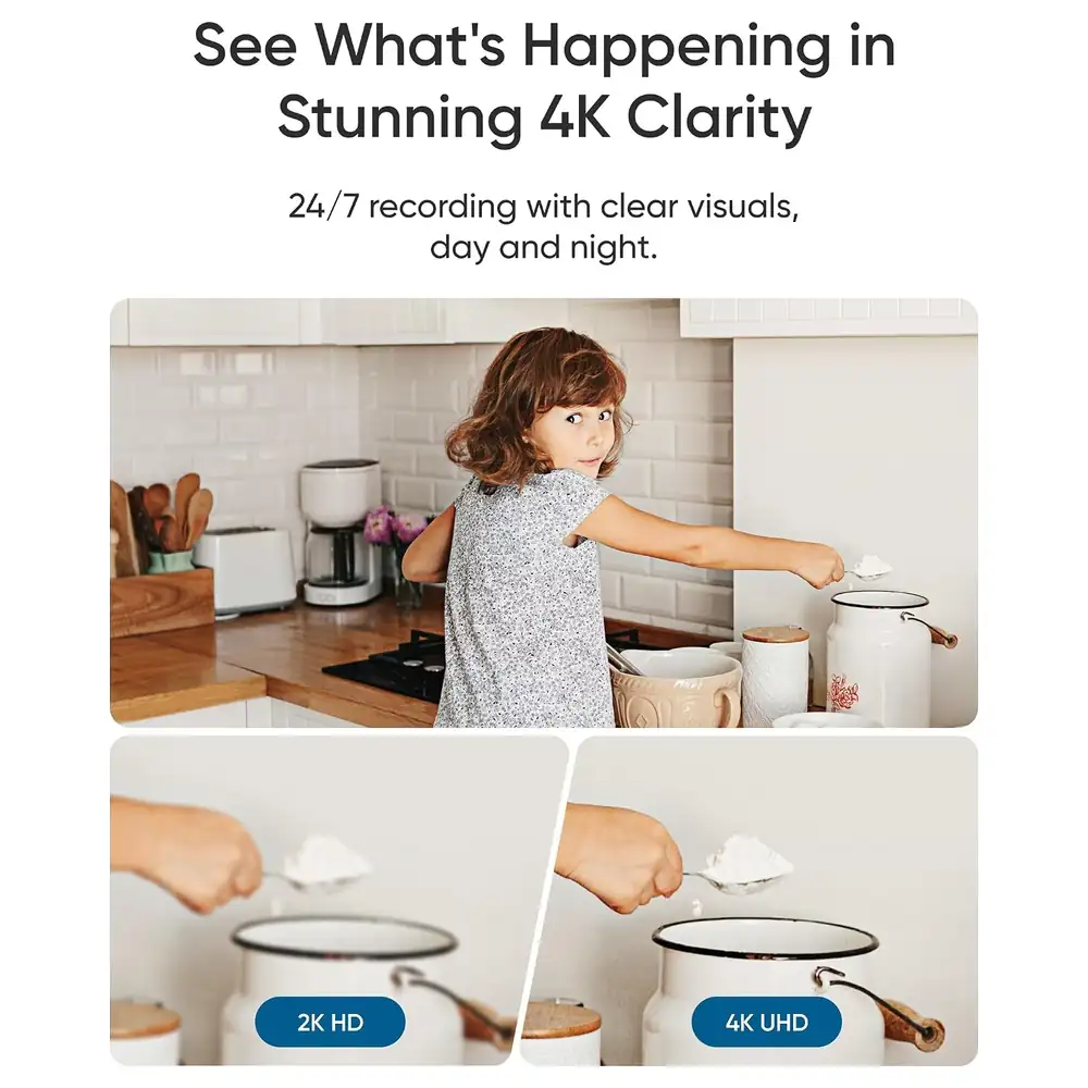 eufy Indoor Cam E30 4K UHD Pan and Tilt Security Camera with 360 Degree Panoramic View, Colour Night Vision Spotlight, AI Human and Pet Tracking, Works with HomeKit - T8417 - Image 2