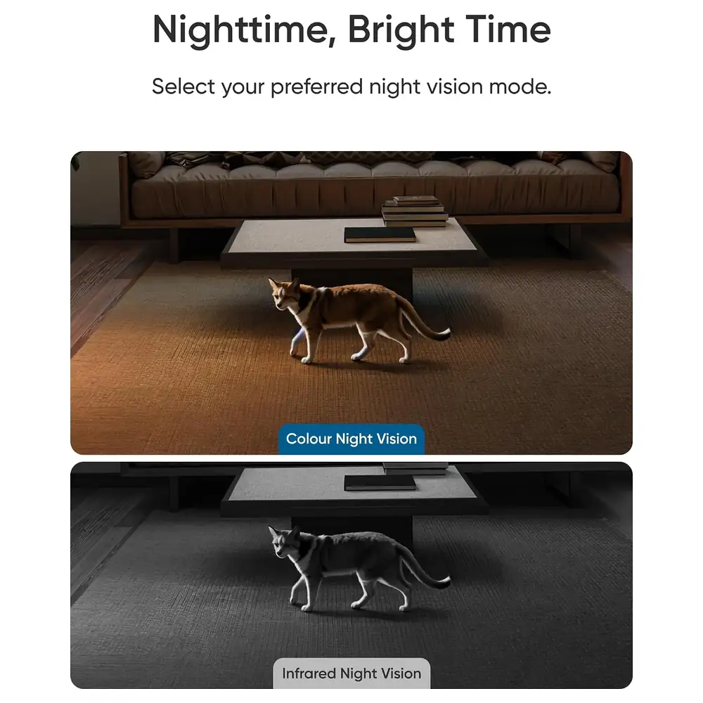 eufy Indoor Cam E30 4K UHD Pan and Tilt Security Camera with 360 Degree Panoramic View, Colour Night Vision Spotlight, AI Human and Pet Tracking, Works with HomeKit - T8417 - Image 5