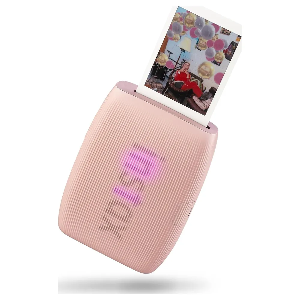 Fujifilm instax mini Link 3 Smartphone Photo Printer with Bluetooth, Click to Collage and instaxAiR Studio App Features, 100 Prints per Charge, Rose Pink