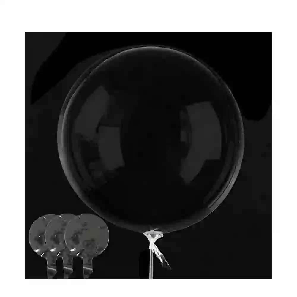 GulfDealz Clear Transparent Party Balloons 6 Pack Reusable Latex Balloons for Air or Helium Wedding Baby Shower Birthday and Valentine Decor - Image 5