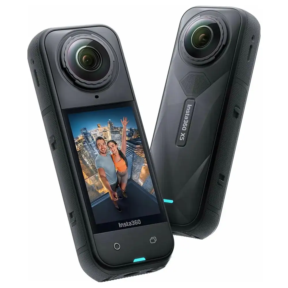 Insta360 X5 Essentials Bundle 8K 360 Action Camera with Extra Battery, Utility Fast Charge Case, Selfie Stick, Lens Guards and Carry Case, Black - Image 5