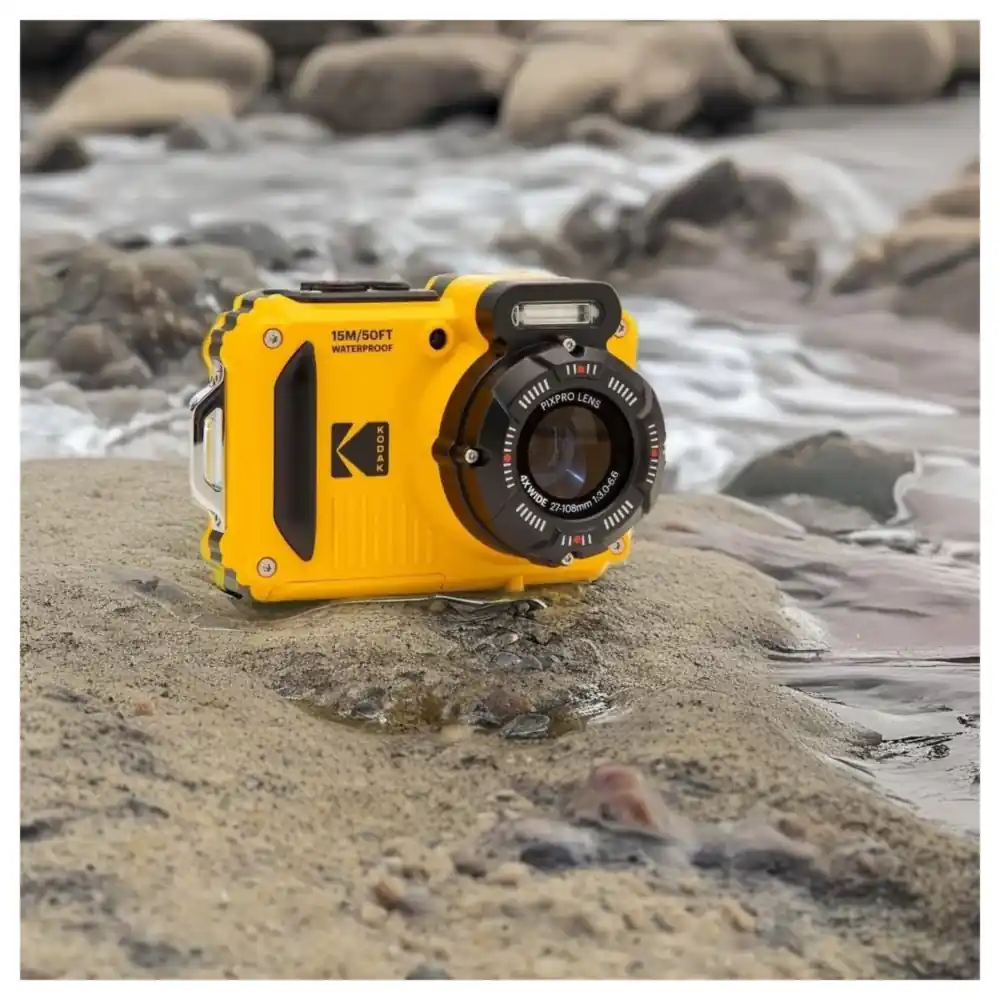 KODAK PIXPRO WPZ2 Rugged Waterproof Digital Camera, 16MP BSI CMOS, 4x Optical Zoom, 15m Waterproof, 2m Shockproof, Full HD Video and Wi-Fi, Yellow - WPZ2 - Image 4