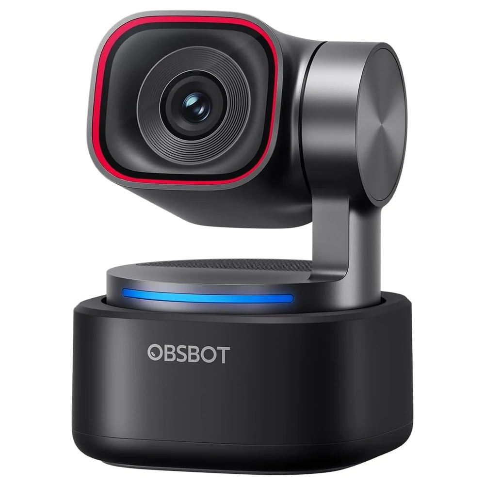 OBSBOT Tiny 3 AI-Powered 4K PTZ Webcam with Spatial Audio Tri-Mic, AI Tracking 2.0, Voice and Gesture Control, 1080P 120FPS and HDR