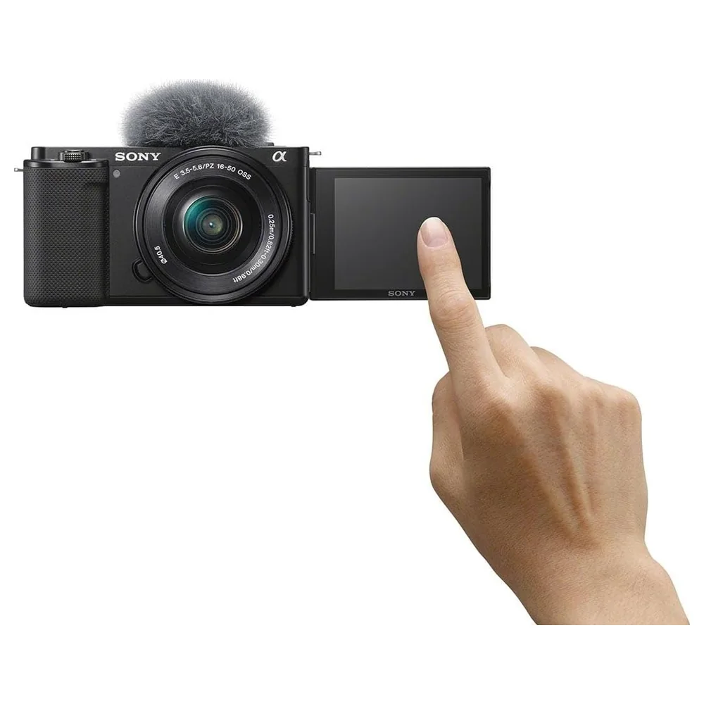 Sony Alpha ZV-E10 APS-C Interchangeable Lens Vlog Camera Kit with E PZ 16-50mm OSS Power Zoom Lens, 24.2MP Exmor CMOS Sensor, 4K Video and Vari-Angle Screen, Black - ZV-E10L - Image 4