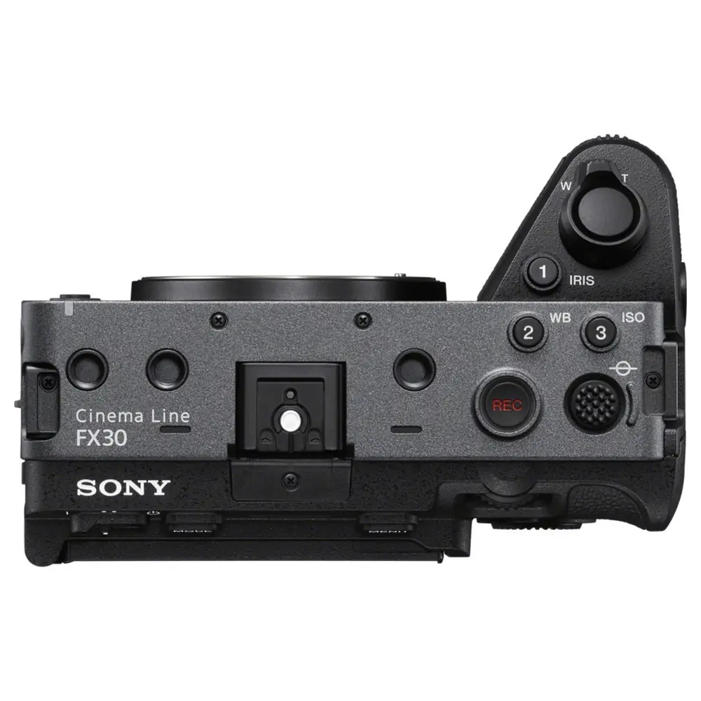 Sony FX30 Cinema Line Digital Cinema Camera Body with APS-C Exmor R Sensor, 4K 120p, 10-bit 4-2-2 Recording, S-Cinetone and 5-Axis In-Body Stabilization - ILME-FX30B - Image 2