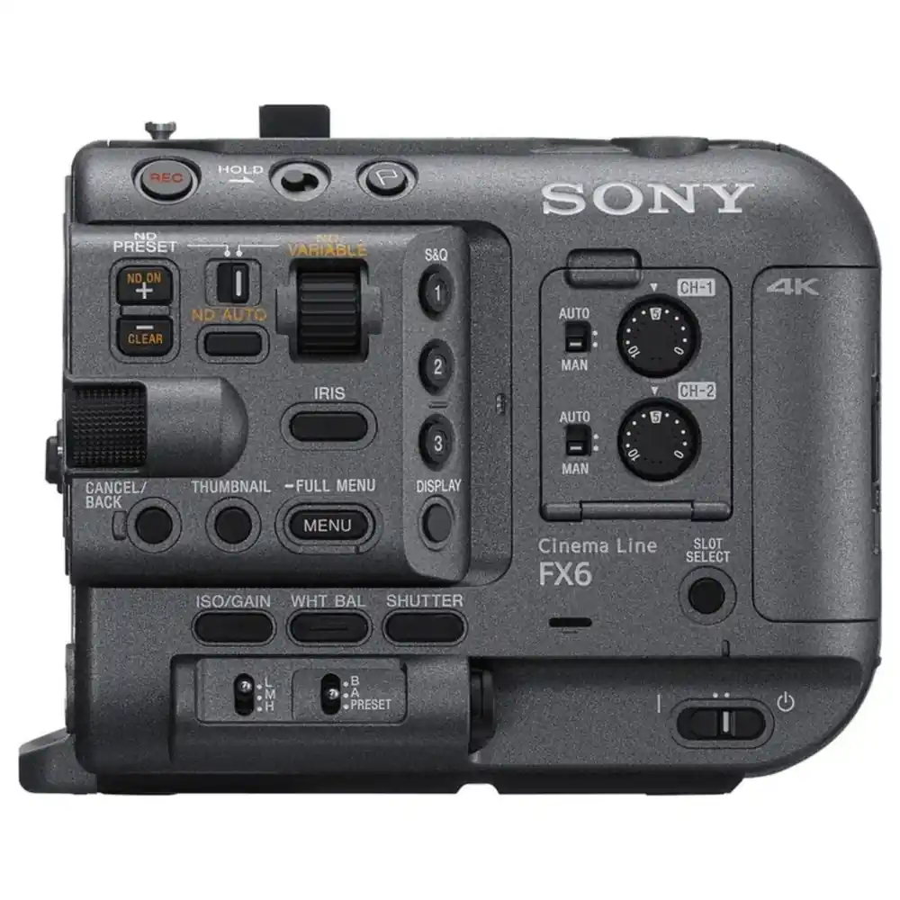 Sony FX6 Full-Frame Cinema Line Camera Body ILME-FX6V with 4K 120fps, 15+ Stops Latitude, Electronic Variable ND Filter and Dual Base ISO - ILME-FX6V - Image 3