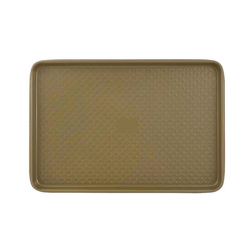 Bergner BakeRight Pro Non-Stick Carbon Steel Large Rectangular Oven Tray for Baking and Roasting, Gold - BG37062GD - Image 2