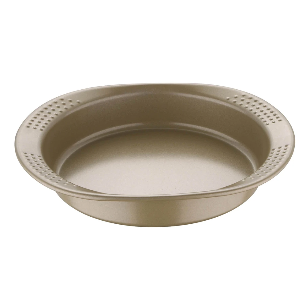 Bergner BakeRight Pro Non-Stick Carbon Steel Round Baking Pan for Cakes and Oven Bakes, Gold - BG37054GD