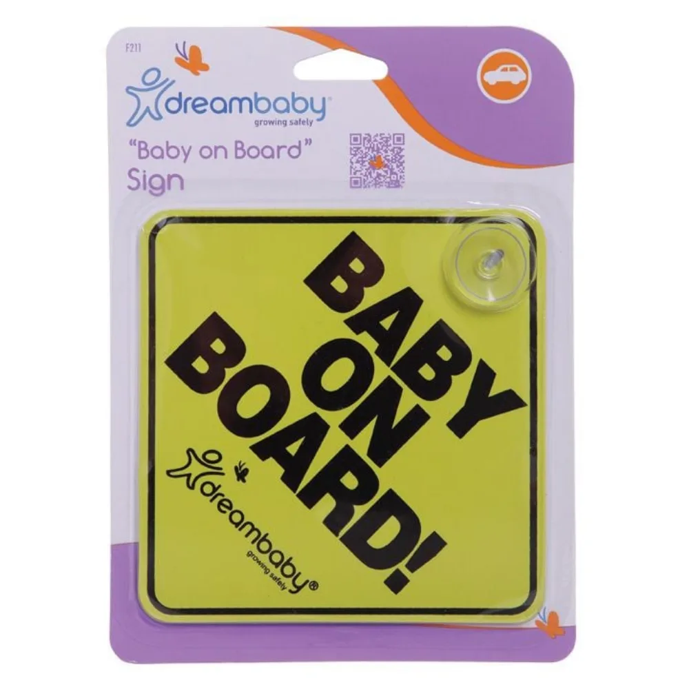 Dreambaby Baby on Board Sign, Vehicle Safety Display, Alerts Other Drivers That a Baby Is Travelling in the Car, Easy to Display, Family Car Accessory - F211 - Image 2