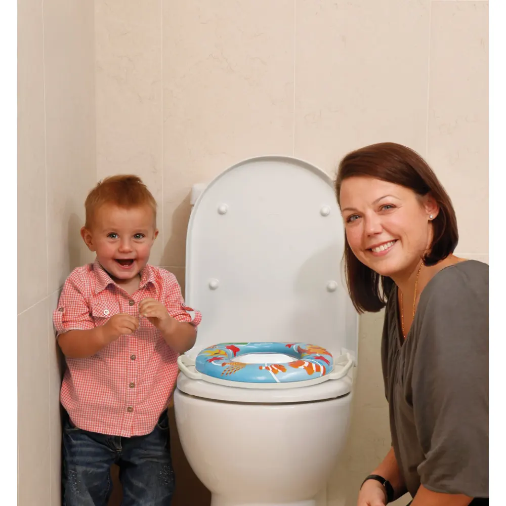 Dreambaby Potty Seat with Handles, Soft Padded Materials, Anti-Slip Base, Attaches Securely to Toilet Seat, Side Handles for Extra Support, 3 Years and Above, Multi Colour - F678 - Image 6
