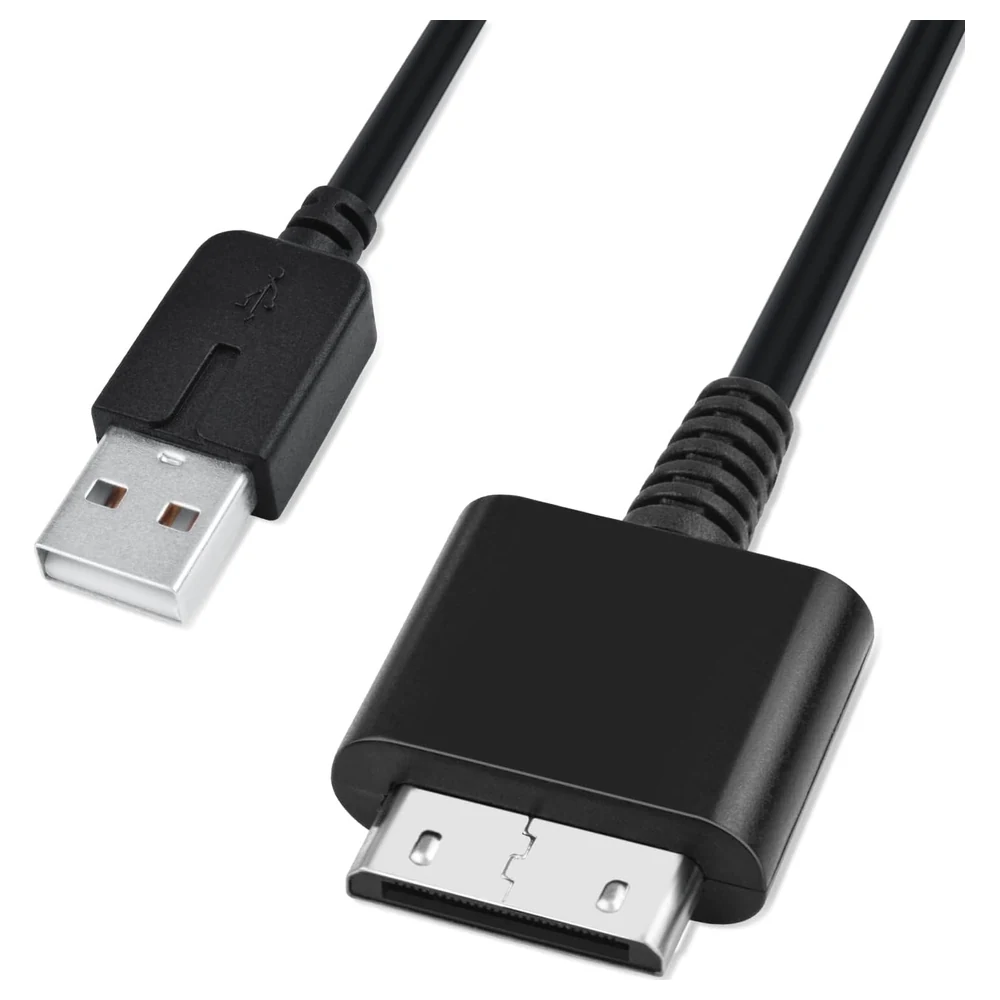 eWINNER 2 in 1 USB Charging and Data Sync Cable for Sony PSP Go, 1m Plug and Play Charger Cord for PC Transfers and Power Bank Charging, Black - 8E-DI1W-Q3RB