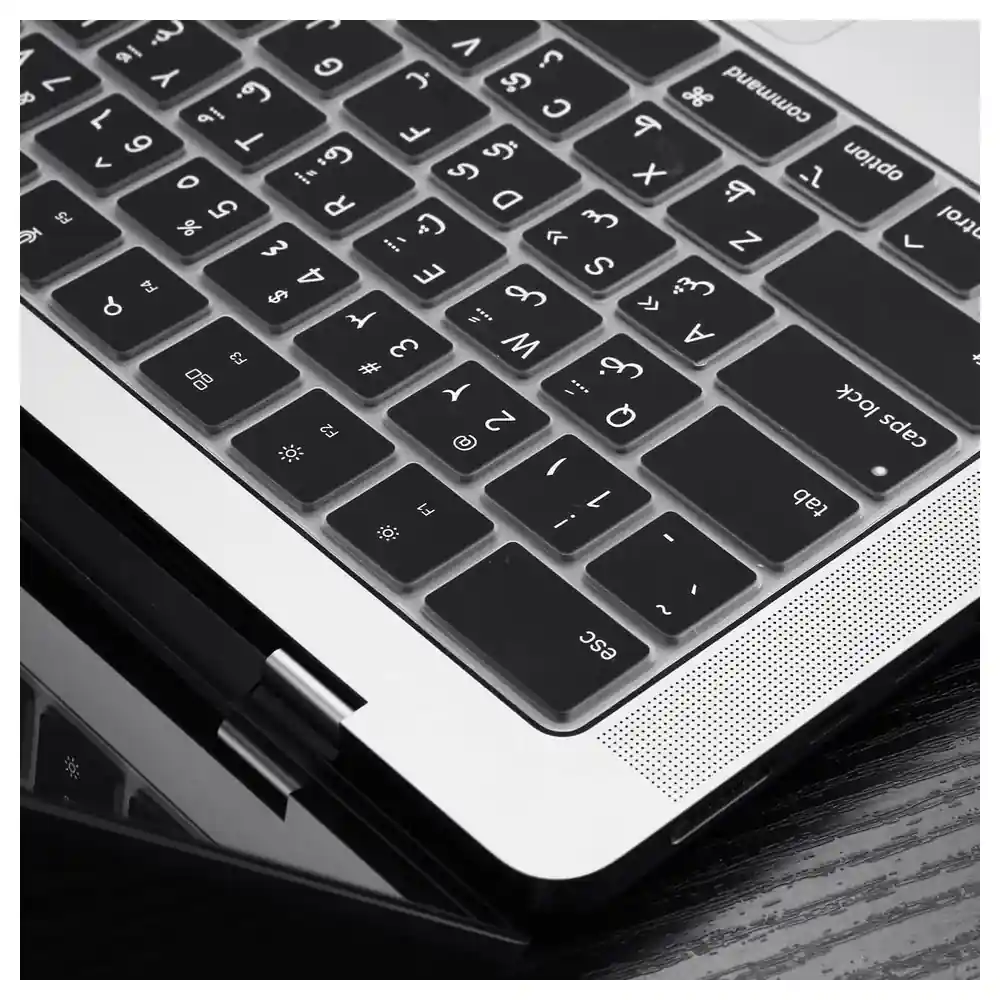 eWINNER Arabic English Silicone Keyboard Cover for MacBook Air 13.6 inch M2 and MacBook Pro 14 and 16 inch M1 and M2 Pro Max, Ultra Thin US Layout Skin - ZJ-BDZ1-VTAI - Image 5