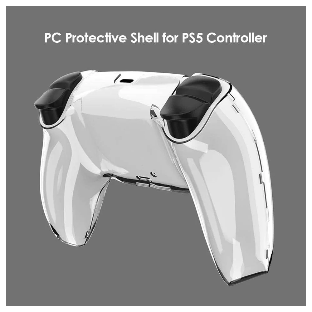 eWINNER Clear Crystal Hard Case for PS5 DualSense Wireless Controller, Transparent Polycarbonate Protective Shell with Precise Button Cutouts and Easy Snap-On Fit - AK-L2L1-O785 - Image 3