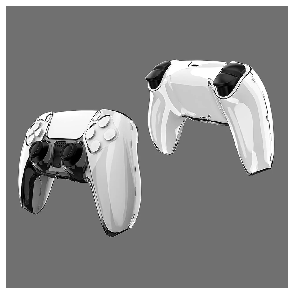 eWINNER Clear Crystal Hard Case for PS5 DualSense Wireless Controller, Transparent Polycarbonate Protective Shell with Precise Button Cutouts and Easy Snap-On Fit - AK-L2L1-O785 - Image 4