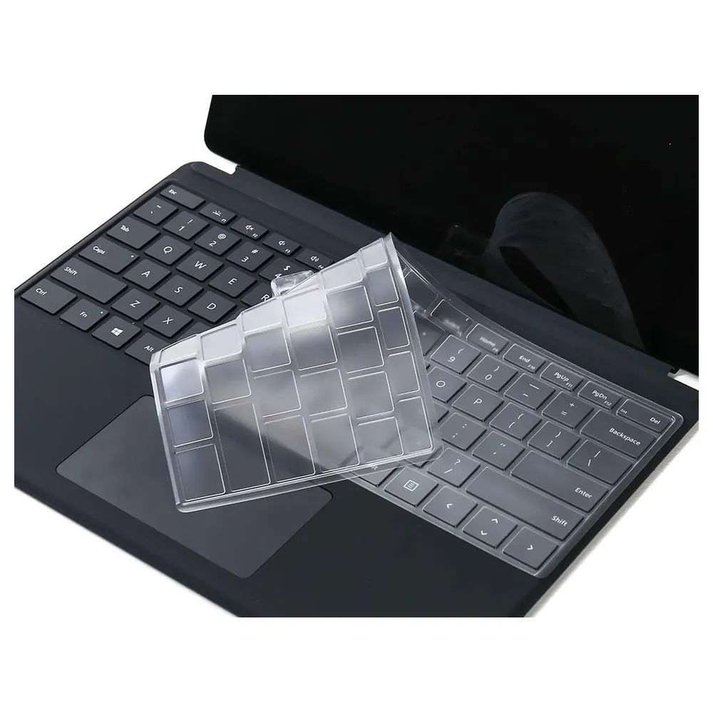 eWINNER Clear Ultra Thin 0.12mm TPU Keyboard Cover for Microsoft Surface Pro 11, 10, 9 and 8 13 Inch, Washable Keyboard Skin, US English Layout - R4-4GH5-OQ1M