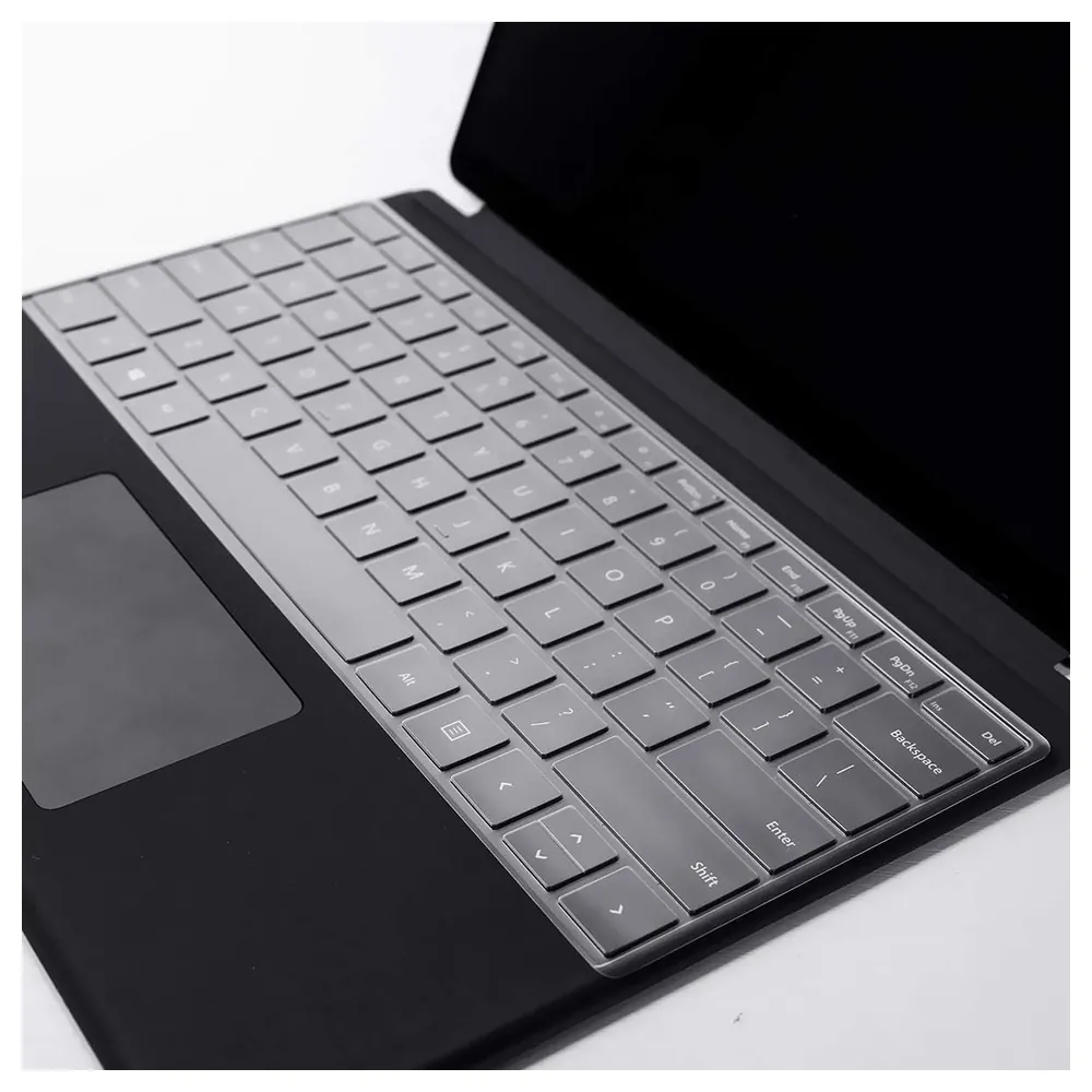 eWINNER Clear Ultra Thin 0.12mm TPU Keyboard Cover for Microsoft Surface Pro 11, 10, 9 and 8 13 Inch, Washable Keyboard Skin, US English Layout - R4-4GH5-OQ1M - Image 3